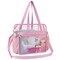 Clear Bag Clear Tote Bag Stadium Approved,Stadium Security Travel & Gym Clear Bag for Work (Pink)